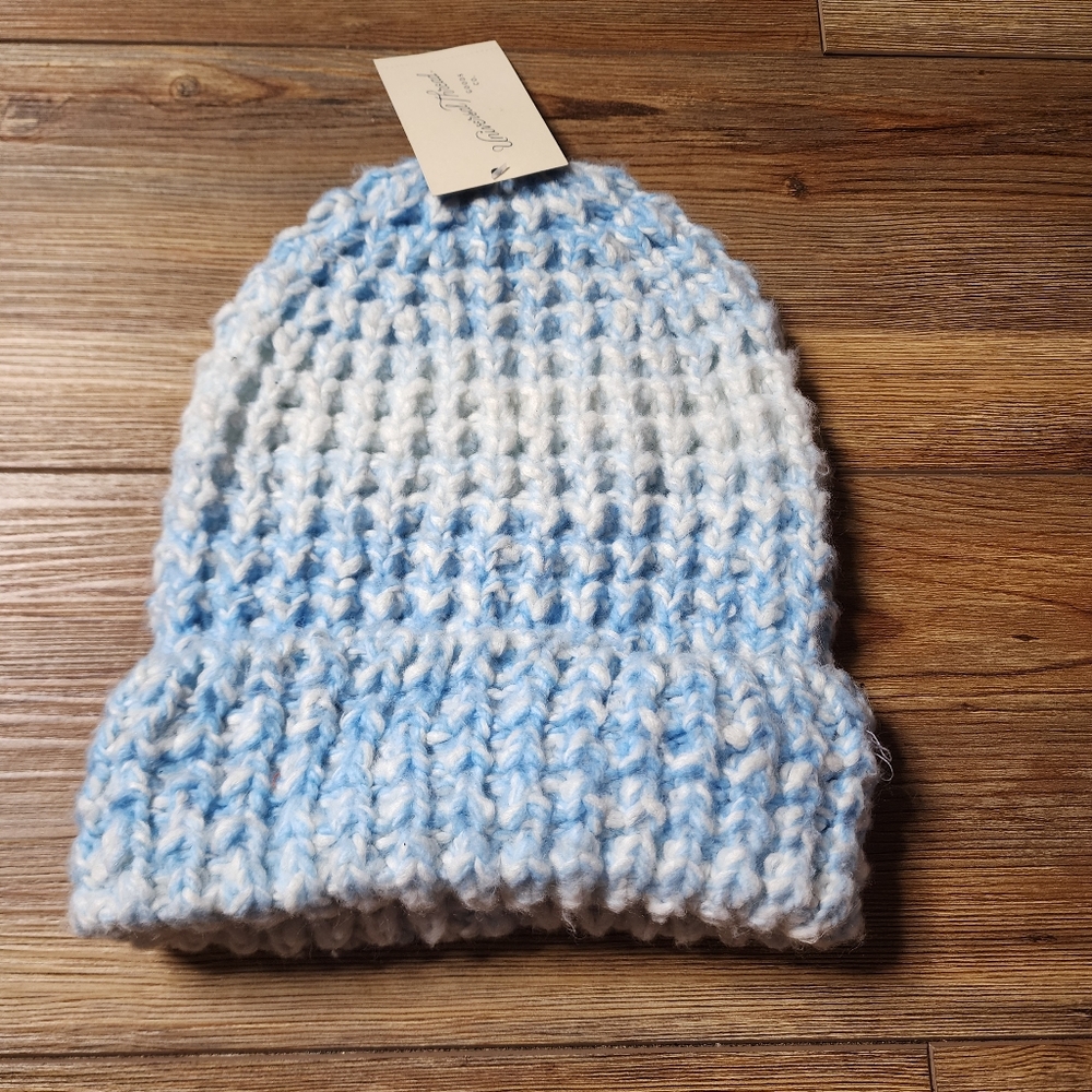Universal Thread Beanie Hat Womens O/S Blue Knit NEW